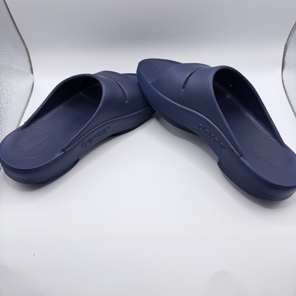 OOFOS OOahh Navy Blue Recovery Slide      W6/M4 - Picture 5 of 9